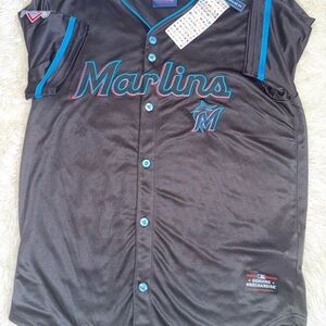 Marlins Black and Blue Men's Jersey